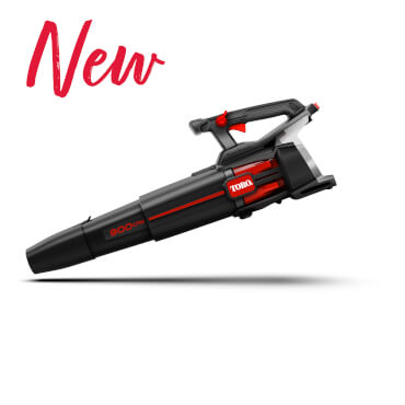 Toro 60V MAX* Leaf Blower Plus – side profile studio image showing full unit with 900 CFM detail