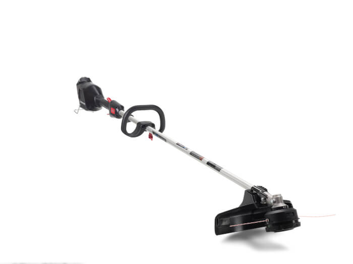 Toro Revolution 60V string trimmer shown from the front right with protective guard visible