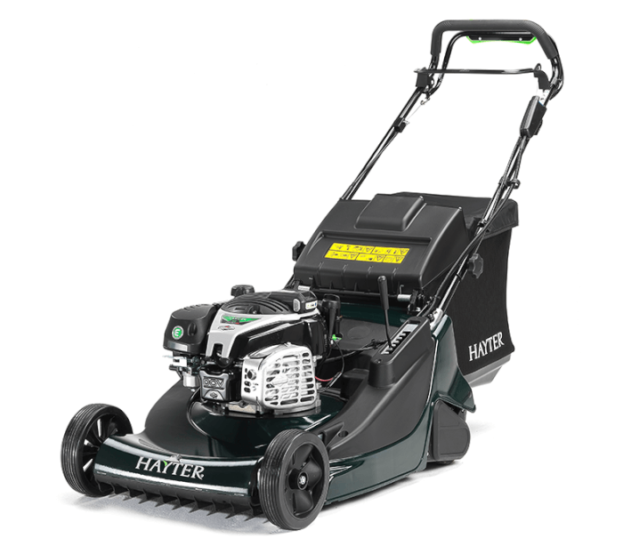 Harrier 56 Petrol Variable Speed Mower with Electric Start Front Left