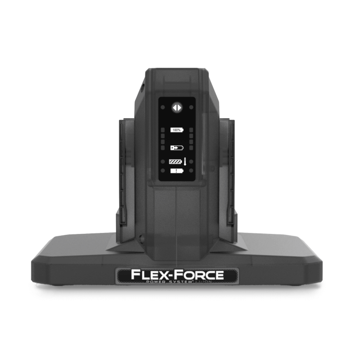 Black 2-pod battery charger